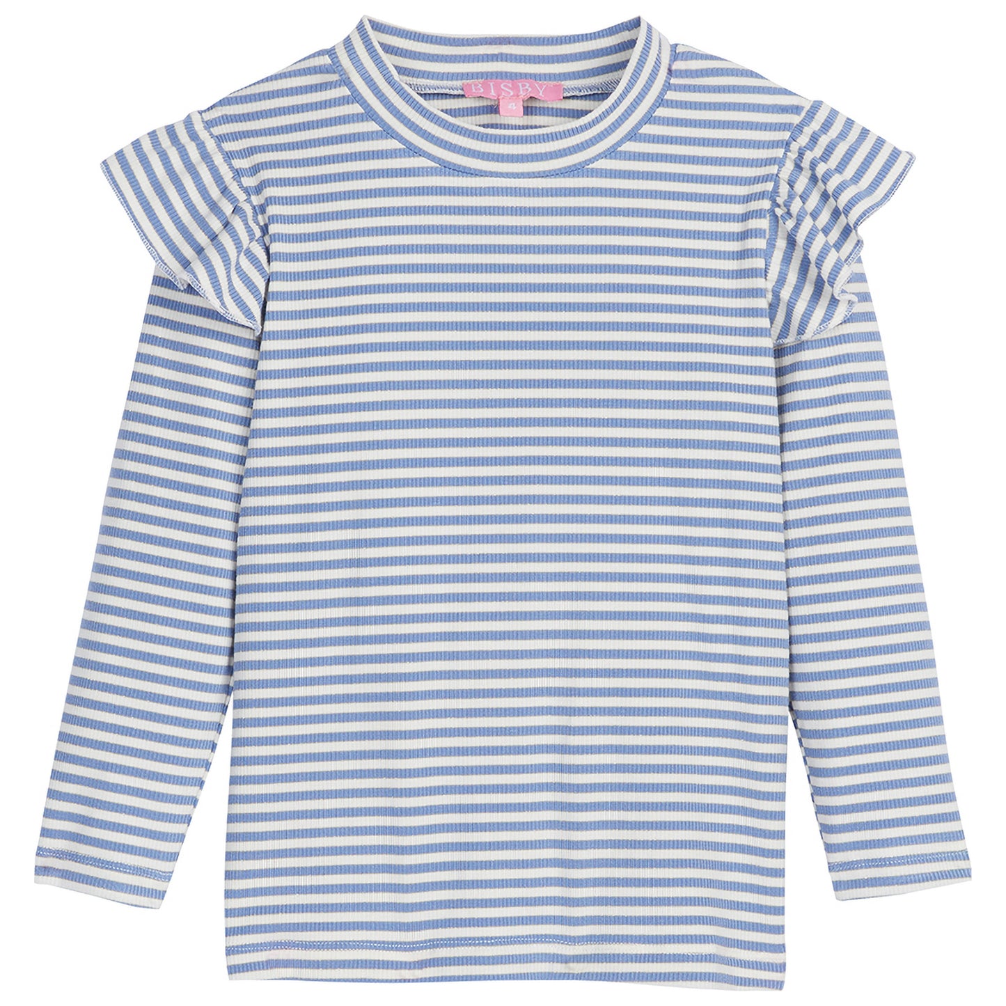 Bisby Sadie Top- French Blue Sparkle Stripe