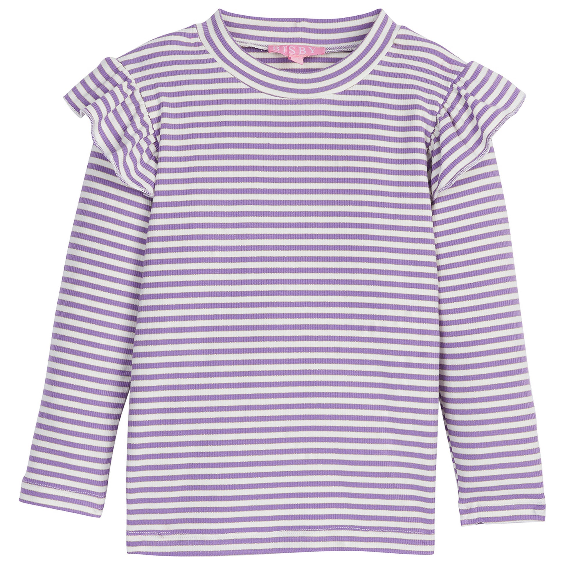 Bisby Sadie Top- Lilac Sparkle Stripe