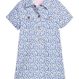 BISBY Safari Popover Dress- French Blue Corduroy