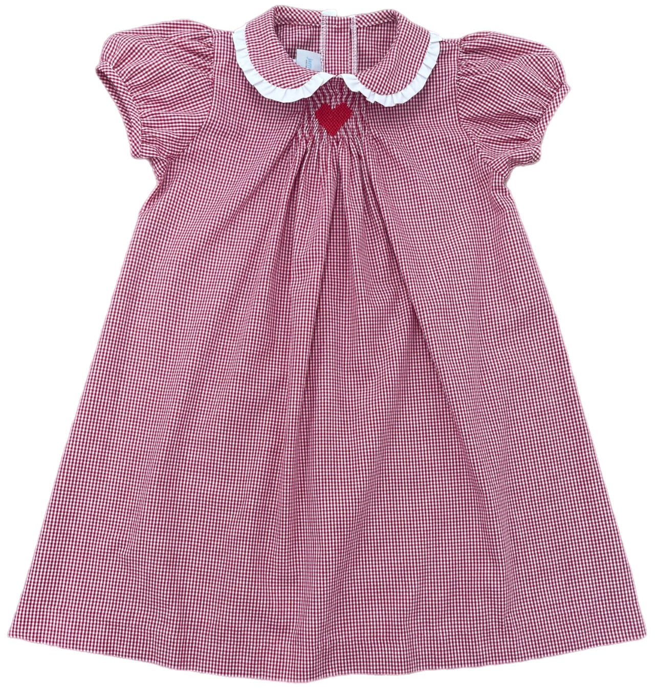 James and Lottie Sage Smocked Heart Dress