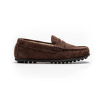 Children Chic Sam Brown Suede Penny Loafers
