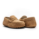 Children Chic Sam Camel Suede Penny Loafers