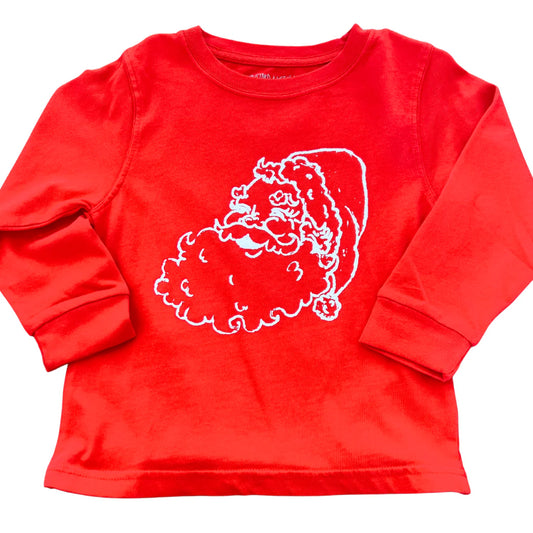 Mustard & Ketchup Kids Long Sleeve Red Christmas Santa T-Shirt