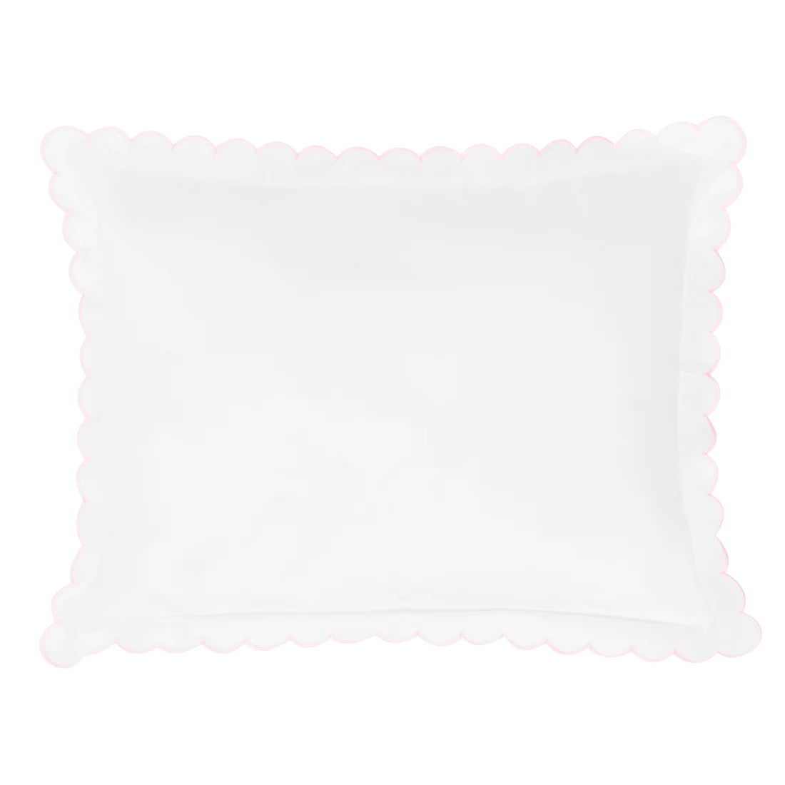 Little English Scallop Baby Pillowcase- Blush 