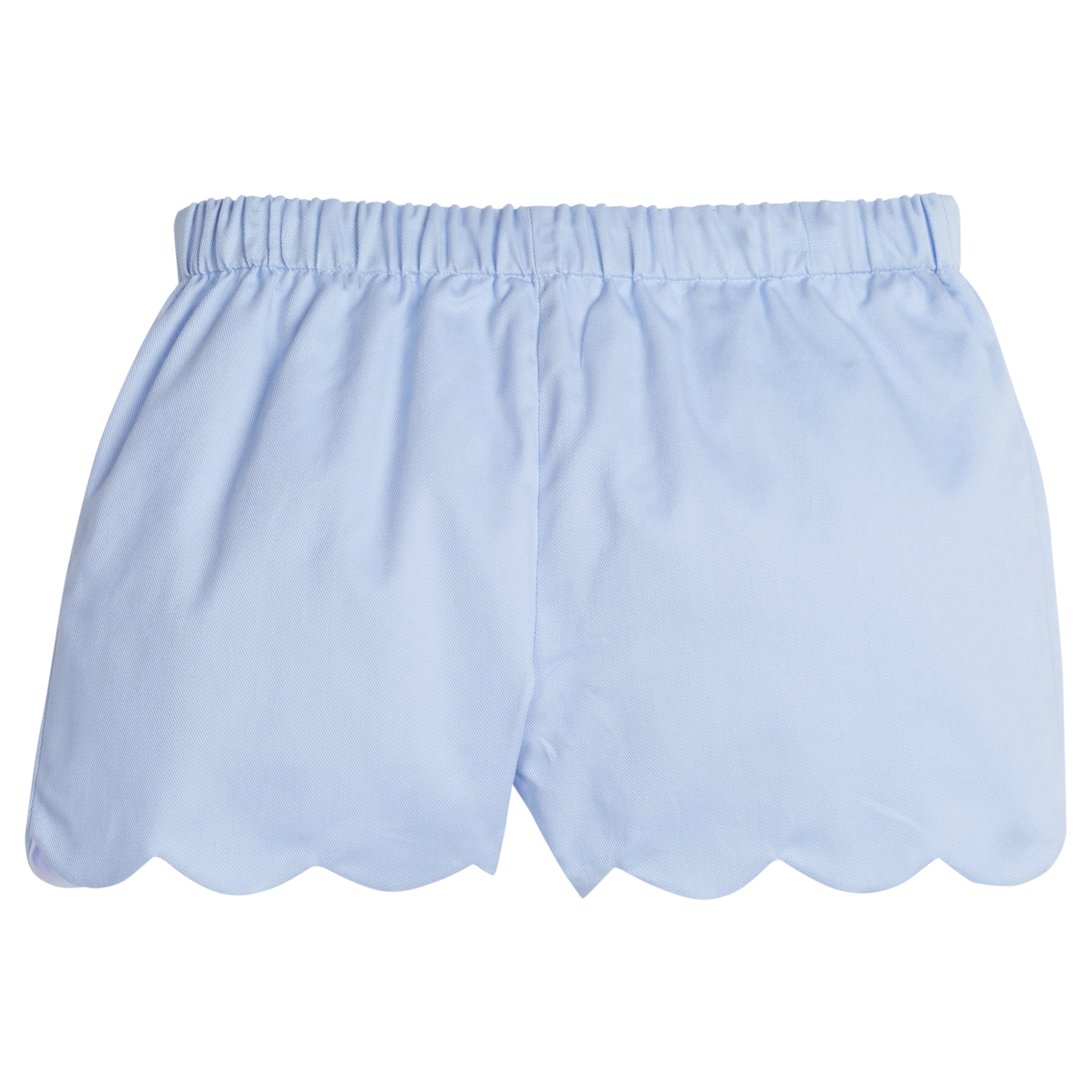 Little English Scallop Short - Blue Breeze Twill
