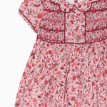 La Coqueta Pink Bird Floral Scarlett Baby Girl Hand-Smocked Set