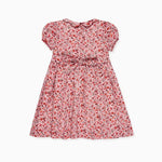 La Coqueta Pink Bird Floral Scarlett Girl Hand-Smocked Dress