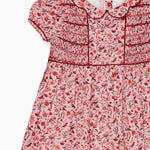 La Coqueta Pink Bird Floral Scarlett Girl Hand-Smocked Dress