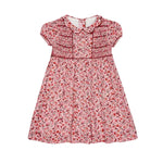 La Coqueta Pink Bird Floral Scarlett Girl Hand-Smocked Dress