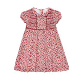 La Coqueta Pink Bird Floral Scarlett Girl Hand-Smocked Dress
