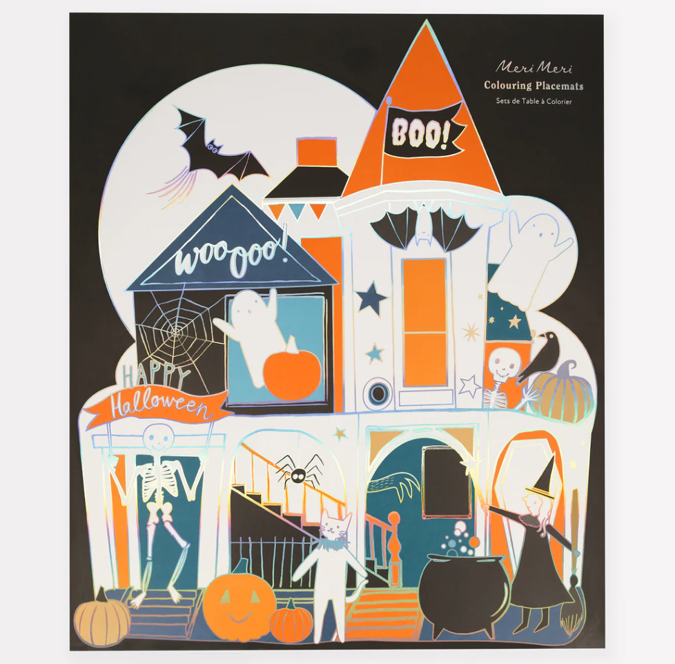 Meri Meri Shaped Halloween Coloring Placemats 