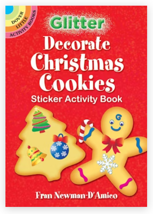 Glitter Decorate Christmas Cookies Sticker Activity Book