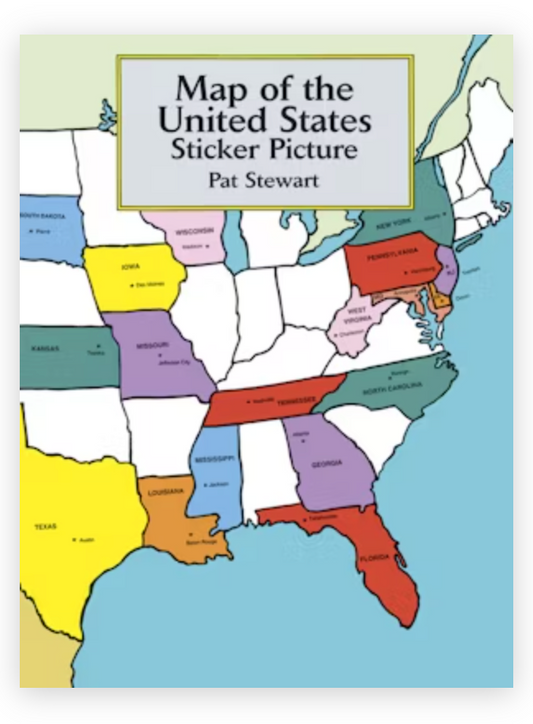 Map of The United States Sticker Picture