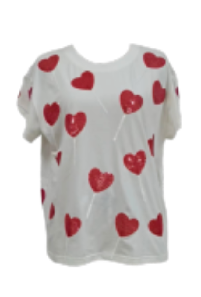 Heart Lollipop White Tee - Kid's