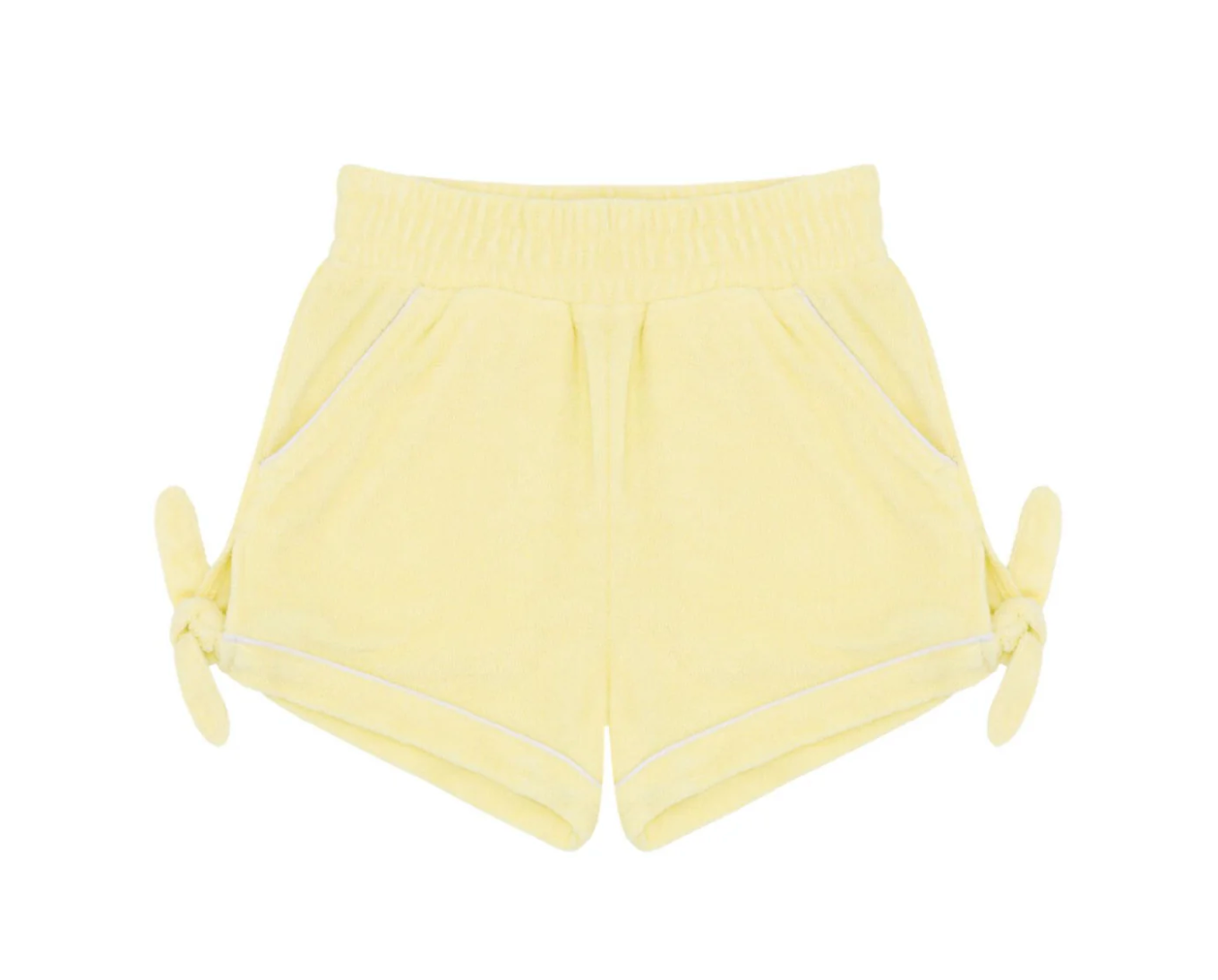 Minnow Banana French Terry Tie-Knot Shorts