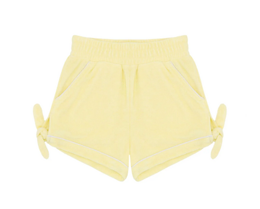 Minnow Banana French Terry Tie-Knot Shorts