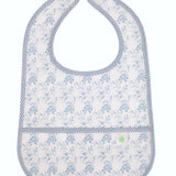 The Wipe It Bib- Navy Floral