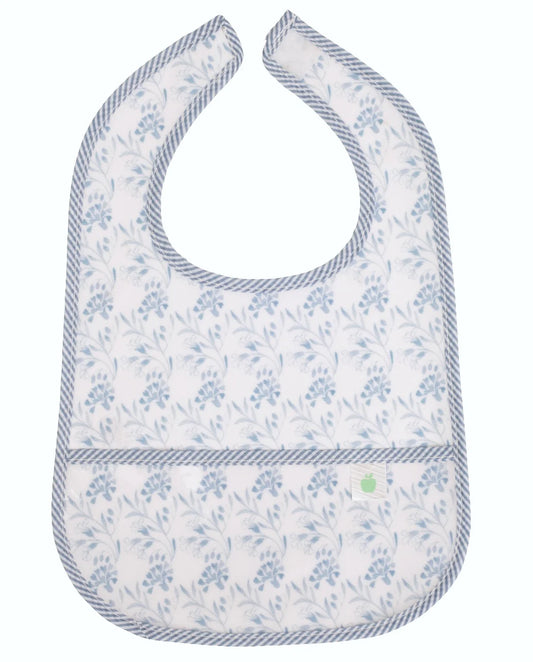 The Wipe It Bib- Navy Floral