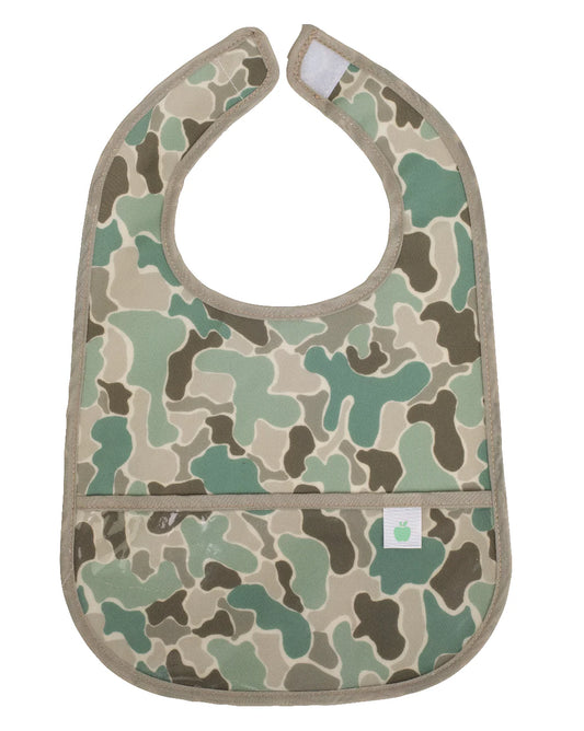 Apple of My Isla The Wipe It Bib- Camo