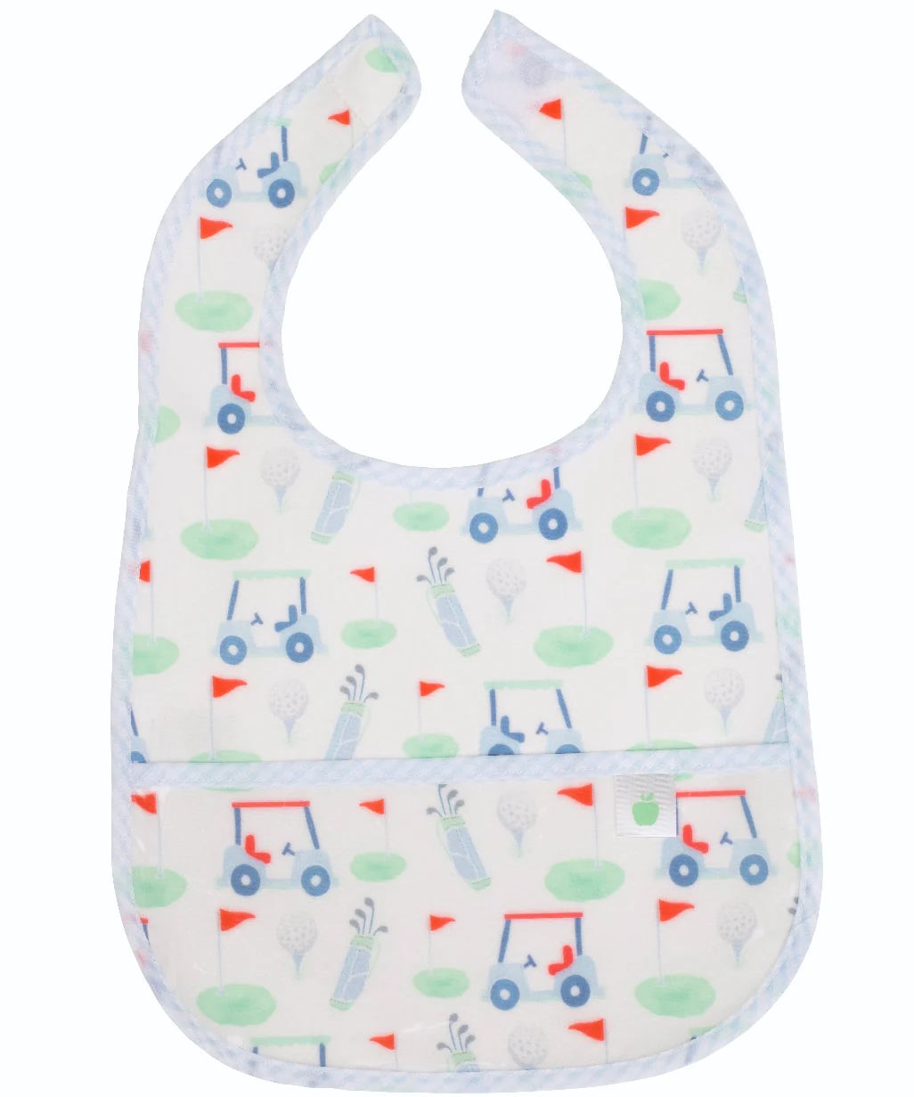 Apple of My Isla The Wipe It Bib- Golf