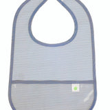 The Wipe It Bib- Navy Mini Stripe