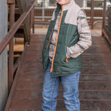 Green and Khaki Classic Camo Vest