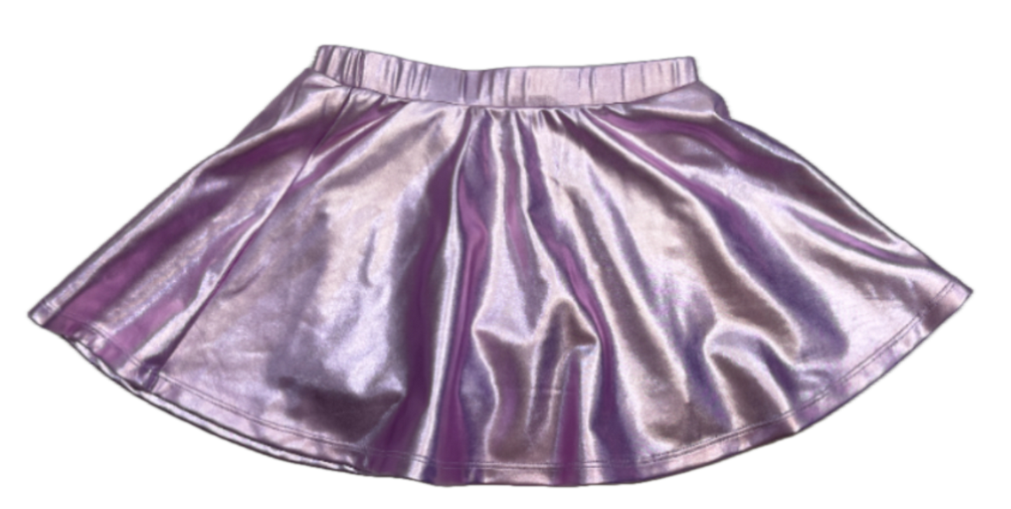 Zoe Metallic Lavender Skirt