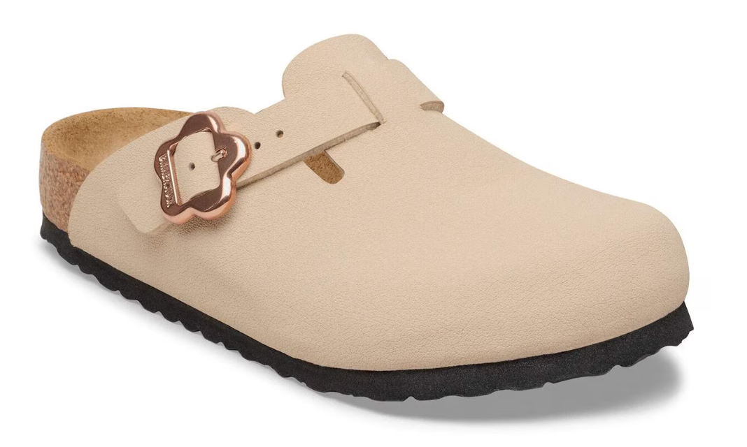Birkenstock Arizona Flower Buckle Kids- Sandcastle