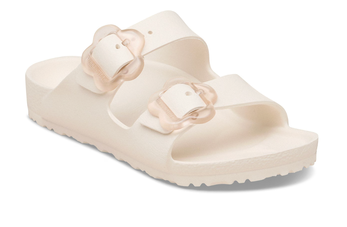 Birkenstock Arizona Flower Kids- Eggshell
