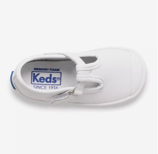 Champion Toe Cap T-Strap Sneaker- White