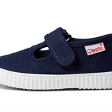 Cienta Cienta T-Strap Velcro Shoe - Navy