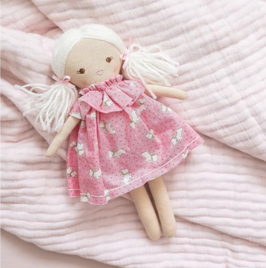 Alimrose Mini Matilda Doll- Pink Puppies