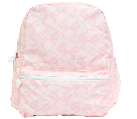 Apple Of My Isla Bows on Pink Large Backpack