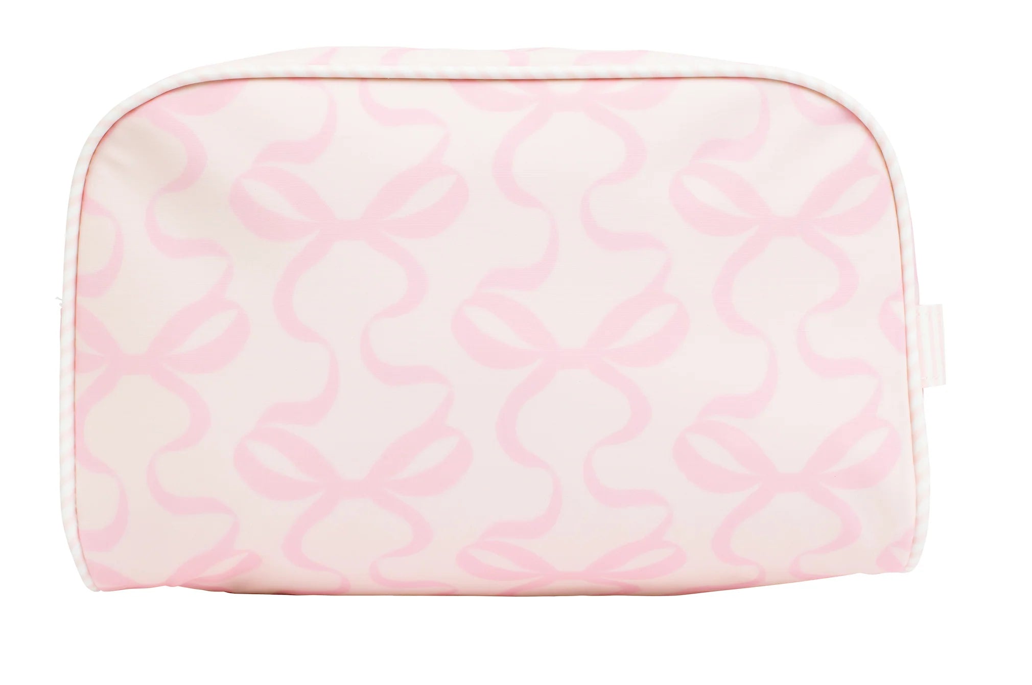 Apple Of My Isla Bows on Pink Dopp Kit