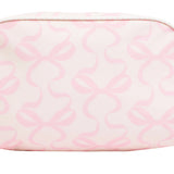 Apple Of My Isla Bows on Pink Dopp Kit