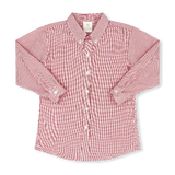 Lullaby Set Brees Button Down - Redford Red Windowpane