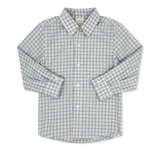 Lullaby Set Brees Button Down- Sturbridge Plaid
