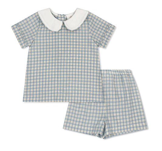 Lullaby Set Sibley Short Set- Sturbridge Plaid