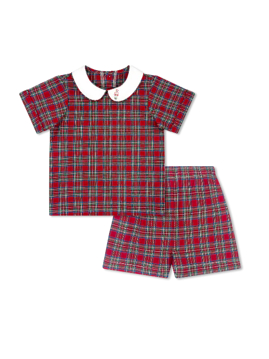 Lullaby Set Nutcracker Sibley Short Set - Woodstock Plaid