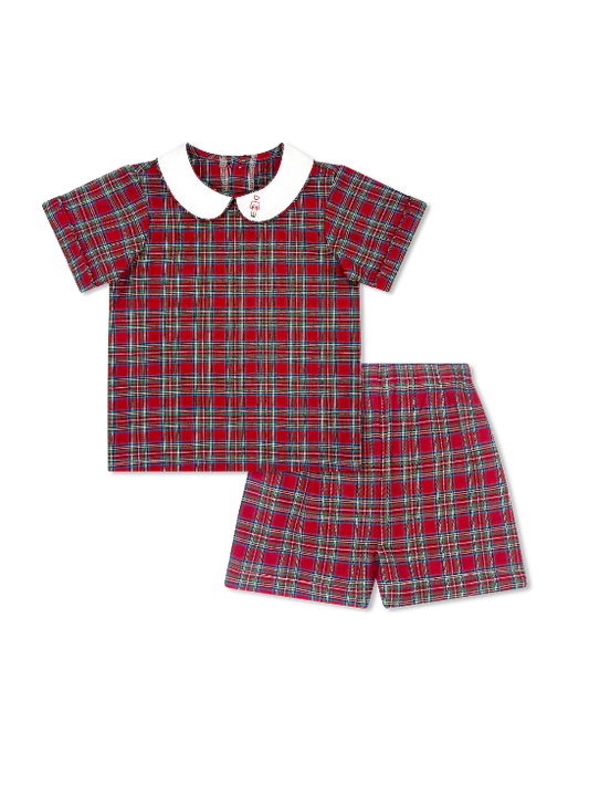 Lullaby Set Nutcracker Sibley Short Set - Woodstock Plaid