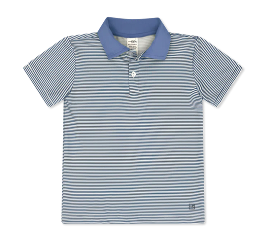 Set Athletics Parker Polo- Baton Rouge Ministripe