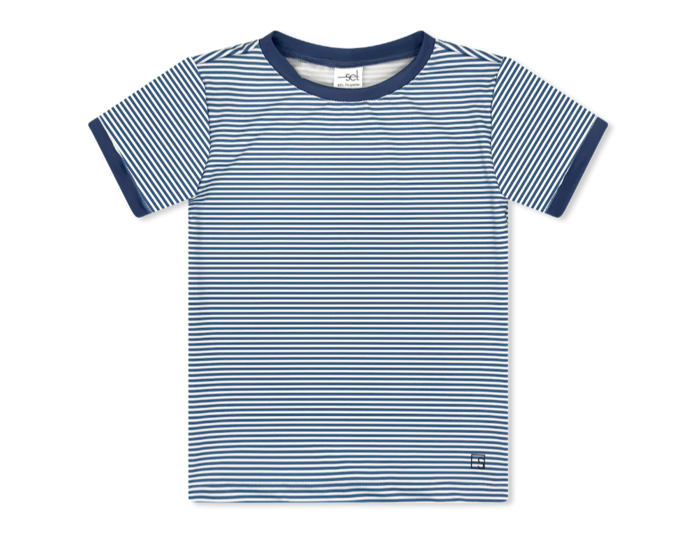 Set Athletics Bradley Basic Tee- Baton Rouge Ministripe