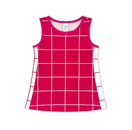 Set Athletics Nicole Tank- Power Pink Windowpane