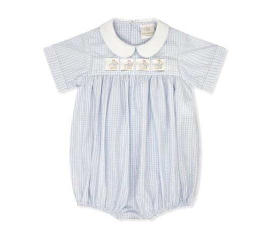 Lullaby Set Noah Ribbon Bubble- Classic Blue Windowpane