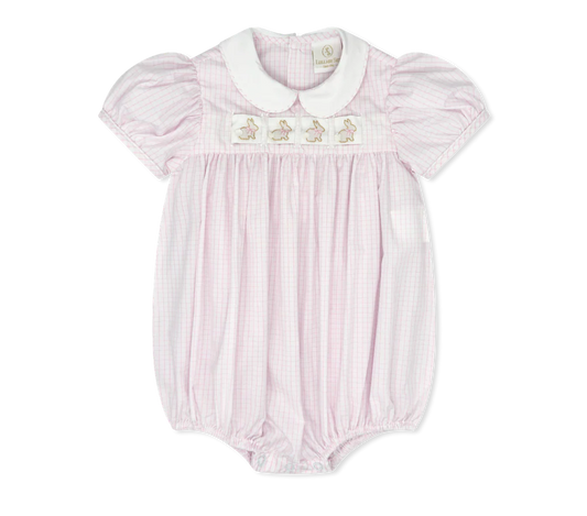 Lullaby Set Ruth Ribbon Bubble- Classic Pink Windowpane