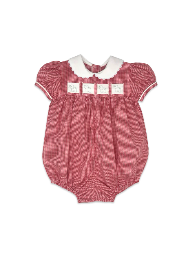 Ruth Ribbon Bubble- Ridgeland Red Minigingham