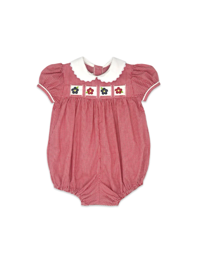 Ruth Ribbon Bubble- Ridgeland Red Minigingham