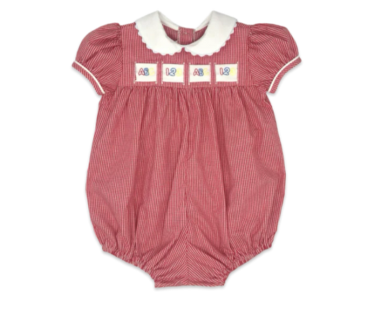 Ruth Ribbon Bubble- Ridgeland Red Minigingham