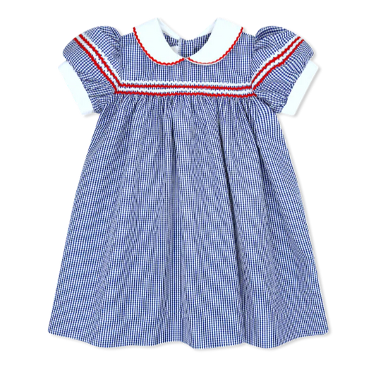 Kendall Dress- Riley Royal Minigingham