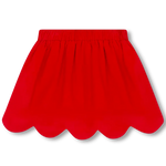 Lullaby Set Susie Scallop Skirt- High Point Red Corduroy